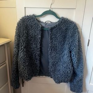 Blue Fuzzy H&M jacket, in good condition!